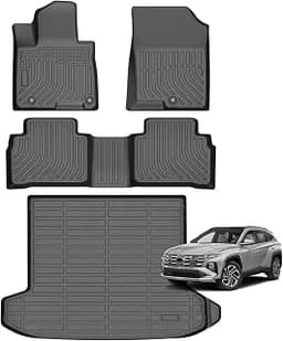 Floor Mats for Hyundai Tucson 2026 2025-2022 (Not for Hybrid & PHEV) | All Weather Protection TPE Custom Fit Floor Li...