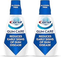 Crest Pro-Health Gum Care Mouthwash, Antibacterial, 1L, 2 Pack, Anti gingivitis, Alcohol Free Mouth Rinse, Bad Breath...