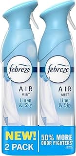 Febreze Air Mist, Air Freshener Spray, Odor Fighting Room Spray, Deodorizer for Home Bathroom Kitchen Office Apartmen...