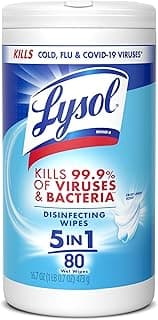 LYSOL Disinfecting Wipes, All Purpose Cleaner, Multi-Surface Antibacterial Cleaning Wipes, Household Cleaning Supplie...