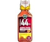 Vicks Formula 44 DM Painful Cough + Sore Throat Liquid, Day or Night, Cough Syrup, Powerful Painful Cough and Sore Th...