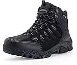SHULOOK Men's Waterproof Hiking Boots Non-Slip Lightweight Mid Top Ankle Boot Breathable Hiker Trekking Shoes