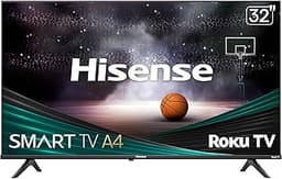 Hisense 32-Inch Class A4 Series HD 720p Smart Roku TV with Alexa Compatibility (32A4HNR) - Dolby Audio, Slim Bezel De...