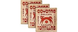 Coyotas - Organic Cassava Tortillas - Grain-Free, Gluten-Free, Non-GMO, Vegan, Paleo, Small 4 Inch - 12 Tortillas Per...