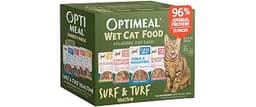 Optimeal Wet Cat Food Variety Pack - Surf & Turf Selection, Grain Free Tender Morsels, High Protein Premium Nutrition...