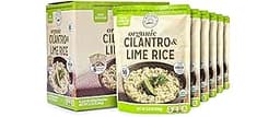 Ritika’s Global Grains Certified Organic Cilantro Lime Rice, Ready in 90 Seconds, 8.8 oz Pouches (6-Count Pack)