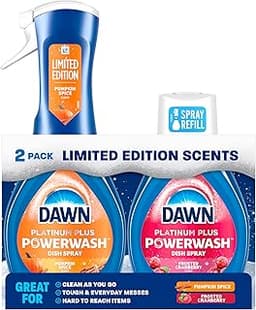 Dawn Powerwash Spray, Dish Soap, Dishwashing Liquid, Pumpkin Spice + Frosted Cranberry, 1 Starter Kit + 1 Refill, 2x1...