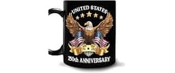 Hyturtle 250th Anniversary of America Coffee Mug, US Eagle 1776-2026 Gifts | 250th Anniversary USA Mug Gifts for Men,...