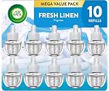 Air Wick Plug In Refills with Essential Oils, Fresh Linen, 10 count | A 10 count Fresh Linen pack of plug-in scented ...