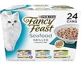 Purina Fancy Feast Grilled Wet Cat Food Seafood Collection in Wet Cat Food Variety Pack - (Pack of 24) 3 oz. Cans