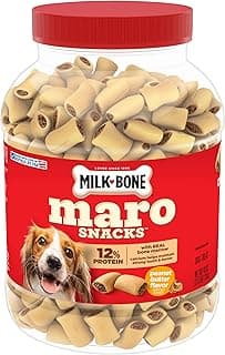Milk-Bone MaroSnacks Peanut Butter Flavor (Artificially Flavored) Dog Treats with Real Bone Marrow, 40 Oz. Canister