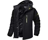TACVASEN Men's Winter Ski Jacket Waterproof Fleece Lining Snow Hooded Coats | Windproof, Warm Insulated, Thermal, Col...