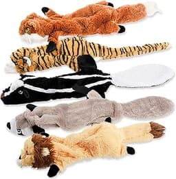 Dog Squeaky Chew Toys No Stuffing Soft Plush for Small Medium Large Breed | Best Birthday Gifts to Keep Them Busy Che...