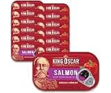 King Oscar Skinless & Boneless Salmon in Olive Oil, 4.05 oz, 12-Pk | Atlantic Salmon, Mediterranean Style, Hand Packe...