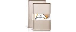 2 Pack Half Sheet Cookie Sheets for Baking, Nonstick Baking Pans | 57% Thicker Carbon Steel, 17.5" × 12" Half Sheet S...