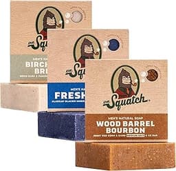 Dr. Squatch Natural Men’s Bar Soap - Cold Process Body Soap Bar with Natural Oils - Gifts for Men - Birchwood Breeze,...