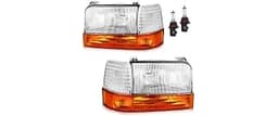 KarSpareHub Headlights Halogen for 1992-1997 Ford F150 | W/Bulbs Headlights Assembly for 1992-1997 Ford F150/1992-199...