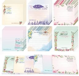 Bible Sticky Notes Christian Notepads 30Pack 600 Sheets | Religious Quotes Floral Inspirational Memo Pads for Women D...
