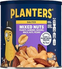 PLANTERS Mixed Nuts, Plant Based Protein, 56 Oz (1 Ct)