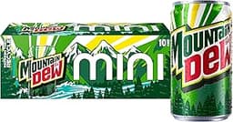 Mountain Dew Soda, 7.5 Fl Oz Mini Cans (Pack of 10)