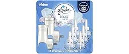 Glade PlugIns Air Freshener Starter Kit, Scented and Essential Oils for Home and Bathroom, Clean Linen, 4.02 Fl Oz, 2...