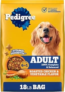 Pedigree Complete Nutrition Dry Dog Food, Chicken & Vegetable, 18 lb | Nutrient boost, prebiotic fibers, 36 vitamins ...
