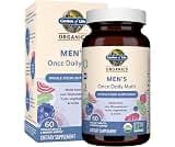 Garden of Life Organics Men's Once Daily Multivitamin, 60 Tablets | Organic Mens Vitamins & Minerals, Vitamin C, Zinc...