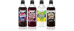 SodaStream Pepsi Wild Cherry Zero, MTN Dew Code Red Zero, Starry Zero & Mug Root Zero New Pour Bottle, Variety Pack 4...
