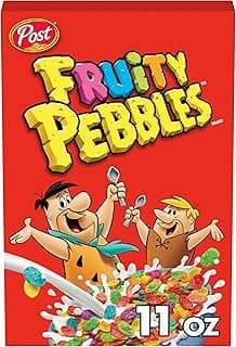 Fruity PEBBLES Breakfast Cereal for Kids, Gluten Free, 11 oz Box | Sweetened Puffed Rice With Crunchy Texture And Col...