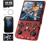 R36MAX Retro Handheld Game Console, 4.0 Inch 720x720 IPS Screen, 64GB Built-in 18,000+ Classic Game, Portable Hand He...