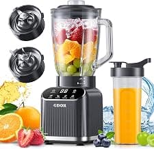 GDOR Professional Blender for Kitchen, 1200 Peak Watts Smoothie Blender, 5 Functions for Ice Crushing & Frozen Fruit,...