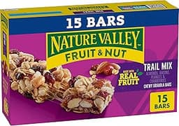 Nature Valley Chewy Fruit & Nut Trail Mix Granola Bars, Almond Raisin & Cranberry with Whole Grain Oats, No Artificia...