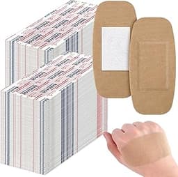 Sinmoe 600 Pcs Large Bandages Bulk Big Flexible Adhesive Wound Care Fabric Bandages for Care and Protect Wounds, 2 x ...