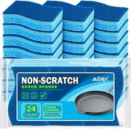 AIDEA Sponges Kitchen-24Count, Non-Scratch Scrub Sponge, Sponge for Dishes