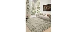 8x10 Washable Rugs for Living Room: Large Area Rug for Bedroom Non Slip Low Pile Soft Faux Wool Non Shedding Vintage ...
