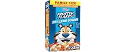 Kellogg's Frosted Flakes 25% Less Sugar Breakfast Cereal, Family Size, 20.3oz Box (1 Box)