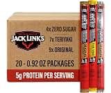 Jack Link's Beef Jerky Sticks Variety Pack - (20 Pack) 0.92 oz | Original, Teriyaki & Zero Sugar - Made with 100% Rea...