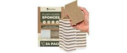 Plant-Based Kitchen Sponges (24 Pack) | USDA Biobased Certified | FSC & PETA Approved | Natural Cellulose & Coconut S...