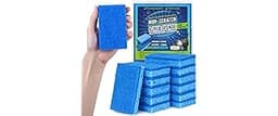 Metflavor Kitchen Sponges, 12 Count, Non-Scratch Scrub Sponge, Dual Sided Cleaning Sponges for Dishes, Kitchen, Bathroom