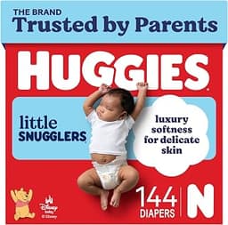 Huggies Little Snugglers Newborn Diapers, 144 Count