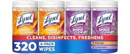 LYSOL Disinfecting Wipes, All Purpose Cleaner, Multi-Surface Antibacterial Cleaning Wipes, Household Cleaning Supplie...