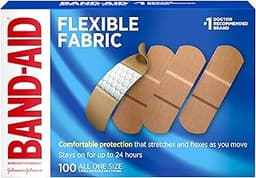BAND-AID Brand Flexible Fabric Adhesive Bandages, Comfortable Sterile Wound Care and Flexible Protection for Minor Cu...