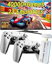 ATGSZVL Retro Gaming Console, 40000+ Games Stick with 4K HDMI Snow White