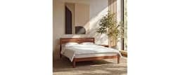 LIFEMENT Classic Wood Platform Bed Frame with Headboard, Essential, Noise Free, Under Bed Storage, No Box Spring Need...