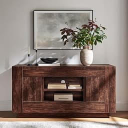 OKD Modern 55" TV Stand, Entertainment Center for TVs Up to 65", Media Console with Open Storage & Side Cabinets, Thi...