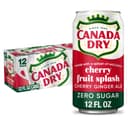 Canada Dry Zero Sugar Cherry Gingerale Fruit Splash 12oz, Pack of 12