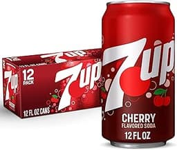 7UP Cherry Flavored Soda, 12 fl oz cans, 12 pack