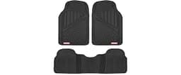 Motor Trend FlexTough Performance All Weather Rubber Car Floor Mats - 3 Piece Floor Mats Automotive Liners for Cars T...