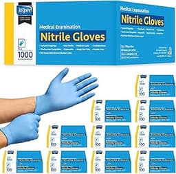 Inspire Nitrile Exam Gloves | The Original Quality Stretch Nitrile Light Blue | 4.5 Gloves Disposable Latex Free Medi...