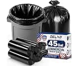 Delxo 40-45 Gallon Trash Bags, 100 Count, 38” x 46” Heavy Duty Garbage Bags | 1.2 Mil Black Large Plastic Trash Bags,...